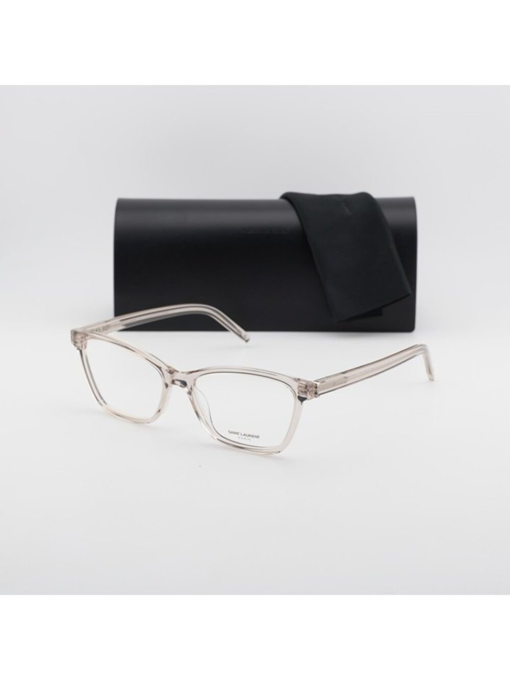 Saint Laurent SLM128 011 Eyeglasses Nude 56mm Square Frame - Picture 11 of 11